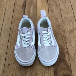 Toddler 10.5 lilac Vans with elastic laces